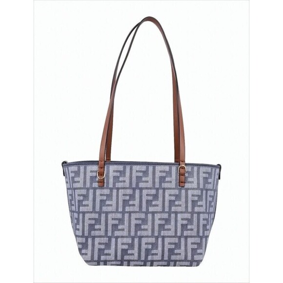 Fendi Geometric Pattern Shoulder Bag With Leather Straps - NWT - Picture 4 of 4